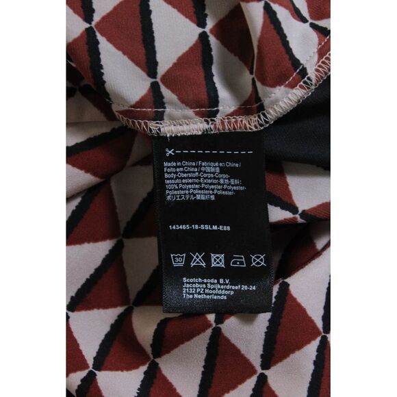 Scotch And Soda Womens Geometric Print V-Neck Blouson Dress Multicolor Size S - Picture 5 of 6